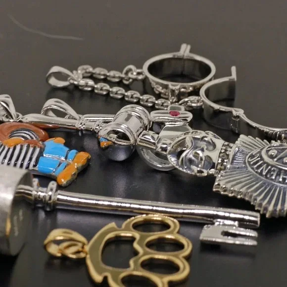 COPY - Handcrafted Sterling Silver & Rhodium - Two-Way Sign Pendant - Picture 3 of 4